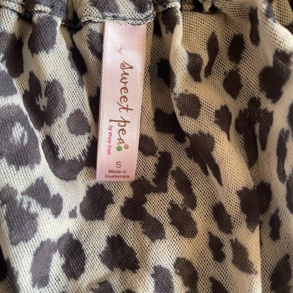 COPY - Sexy Mesh Cheetah Print Top - Picture 3 of 3